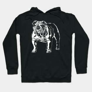 Funny Proud British Bulldog dog portrait Hoodie